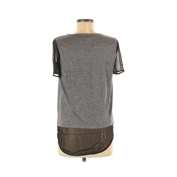 Armani Exchange Shirt Womens XS Pieced Two-Layer Wool Jersey Short Sleeve NWT - Picture 10 of 10
